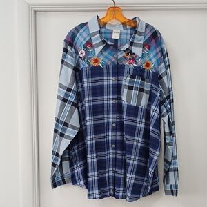 Blair Plaid Flannel Button Down Shirt